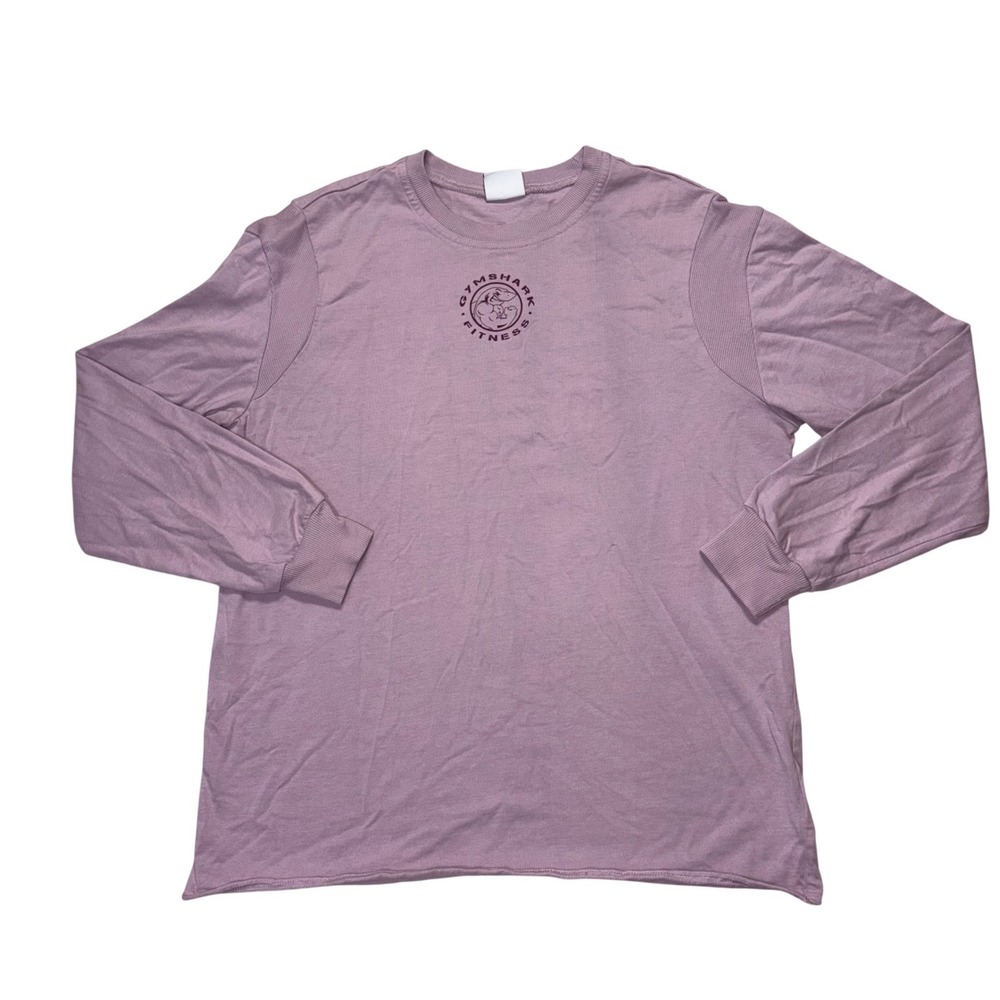Gymshark Fitness Women Small Purple Long Sleeve Graphic T-Shirt Cotton Atleisure